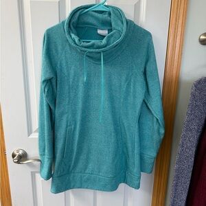 Columbia Turquoise Cowl Neck Sweater